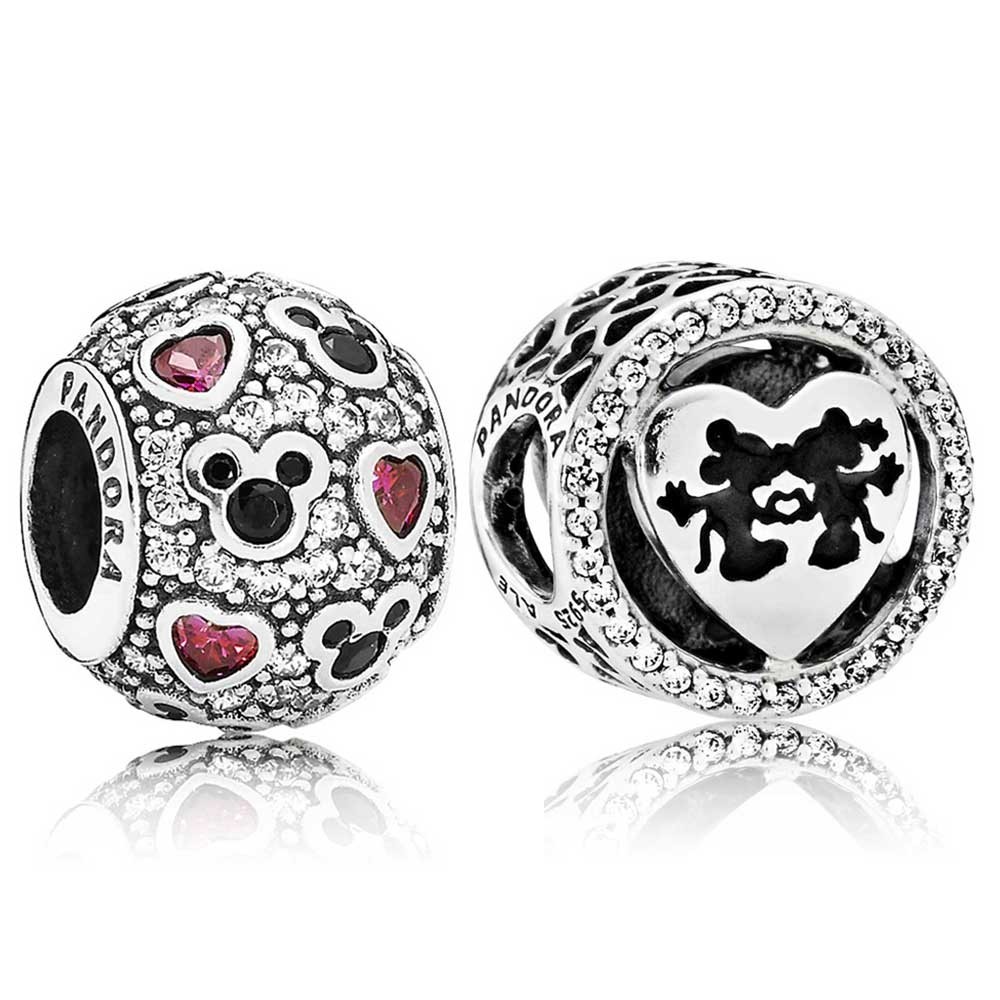 Pandora DisneySparkling Mickey Mouse And Minnie Mouse Love Heart