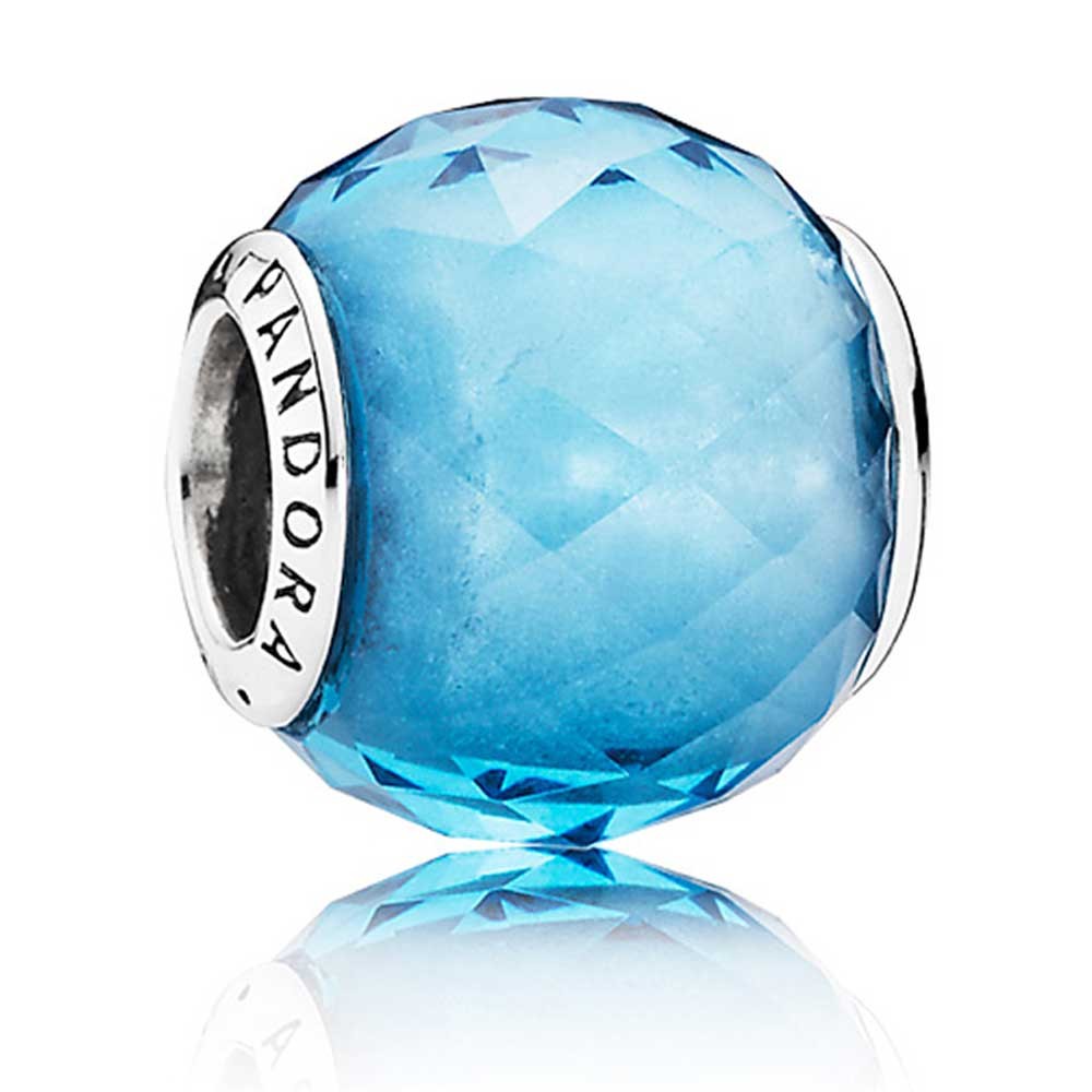 Pandora Silver Sky Blue Crystal Charm 791722NBS