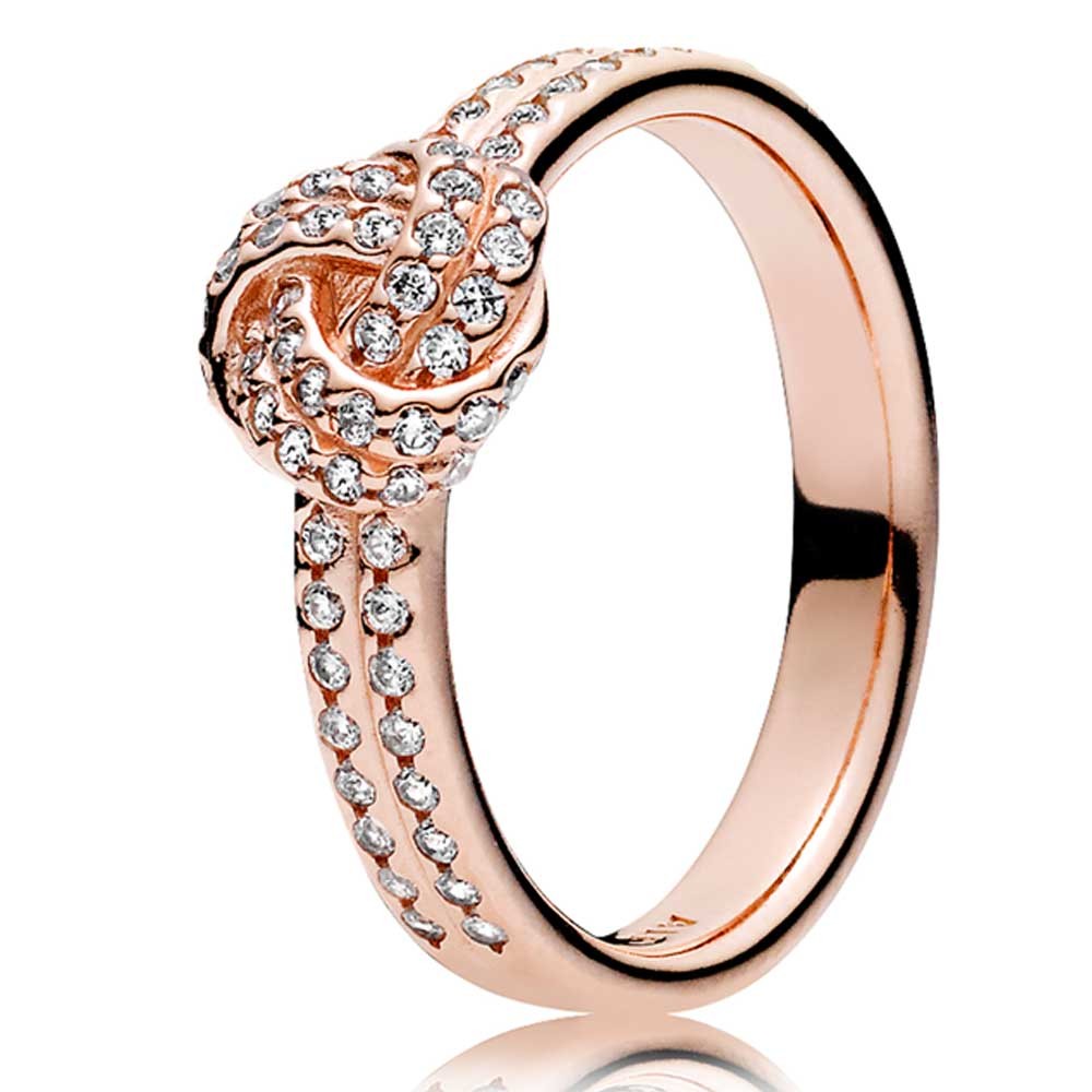 Pandora RoseSparkling Love Knot Ring