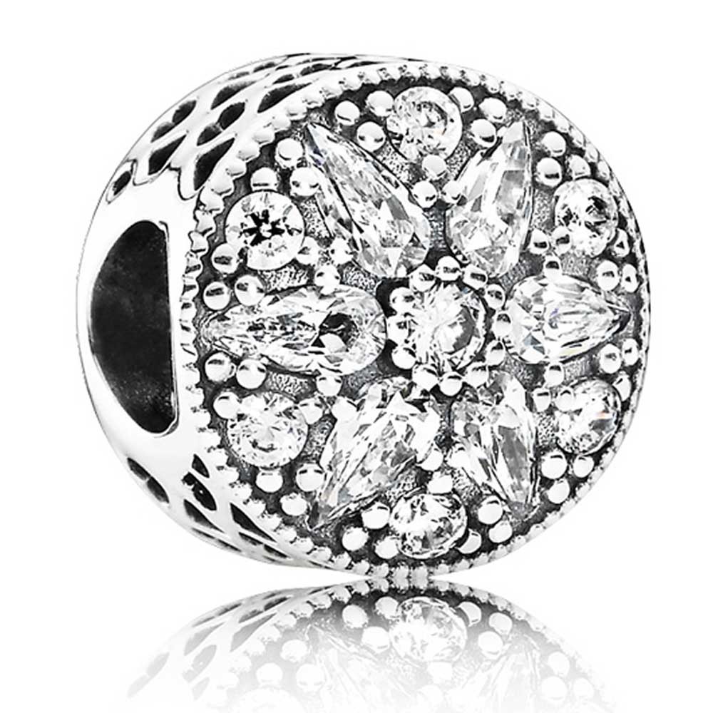 Pandora Silver Radiant Bloom Cubic Zirconia Charm 791762CZ