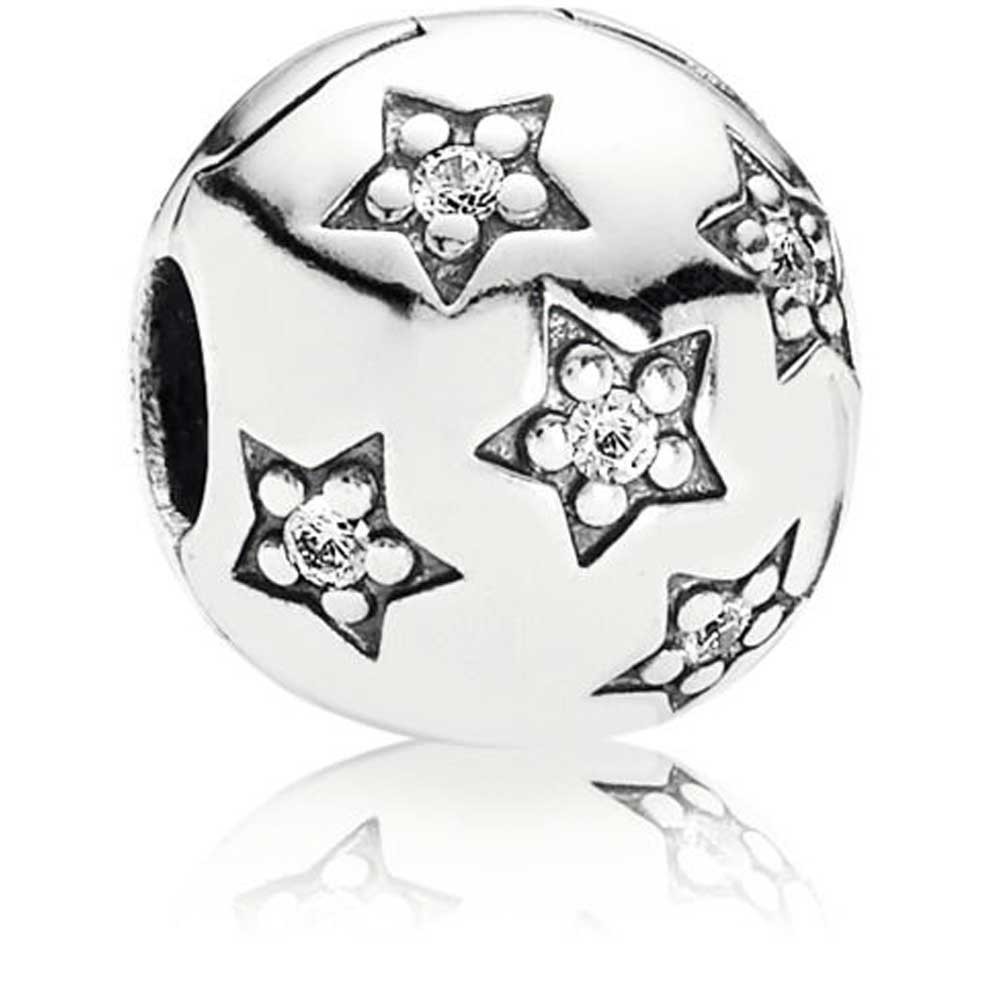 Pandora Silver Cubic Zirconia Stars Clip 791058CZ