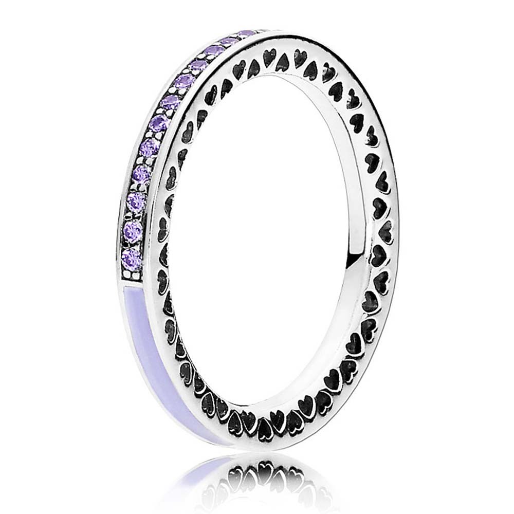 Pandora Purple Hearts Ring