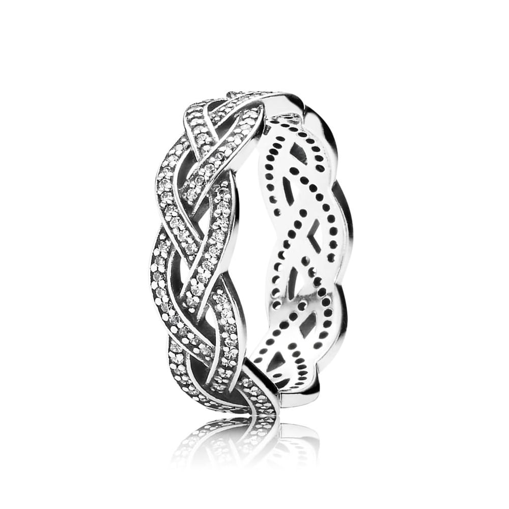 Pandora Braided Sparkling Ring